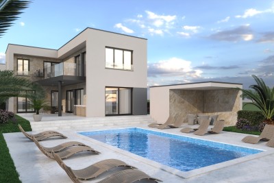 Pula, Surroundings, Modern Villa 450 m from the Sea with a View of Brijuni