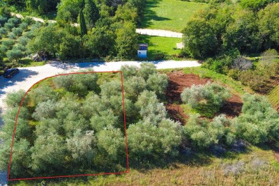 Poreč, okolica, Građevinsko zemljište s pogledom na more, 1 km od mora