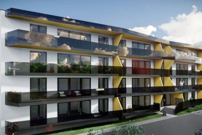 Poreč, širi centar, Stan na 1. katu zgrade modernog kompleksa, 800 m od mora