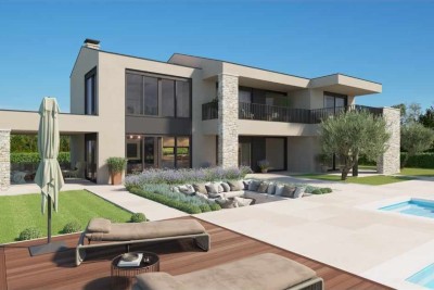 Poreč, dintorni, Splendida villa di lusso con piscina e vista mare