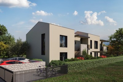 Poreč, okolica, Luksuzni stan na 1. katu s tri spavaće sobe i vrtom, 3 km od mora