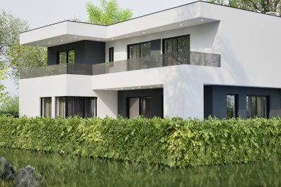 Umag, dintorni, Lussuosa villa singola con piscina in costruzione in posizione tranquilla