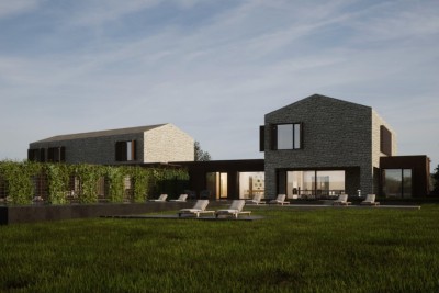 Poreč, Vižinada, okolí, Projekt na výstavbu 2 luxusních vil, 12 km od moře