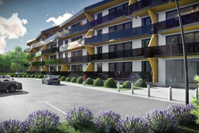 Poreč, centro ampio, Appartamento al 1° piano di un complesso moderno, 800 m dal mare