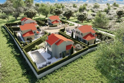 Poreč, Tinjan, okolica, Kuća s bazenom u ekskluzivnom kompleksu, 20 km od mora