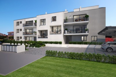 Poreč, okolica, Dvoetažni stan s 2 spavaće sobe i pogledom na more