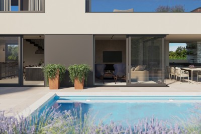 Poreč, dintorni, Moderna villa con piscina ai margini del villaggio, 17 km dal mare