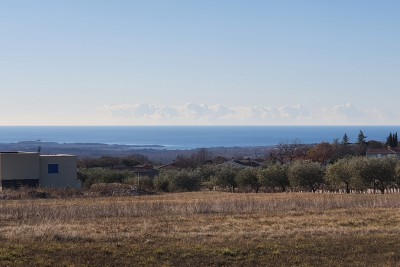 Poreč, okolica, Građevinsko zemljište s pogledom na more i građevinskom dozvolom
