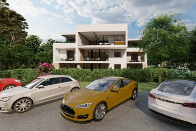 Poreč, Haus am Ende der Reihe 850 m vom Meer