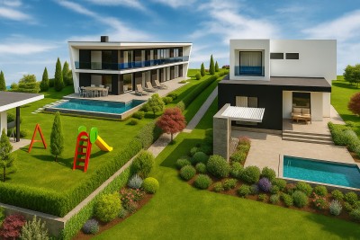 Poreč, okolica, Moderna, luksuzna vila s bazenom, 12 km od mora