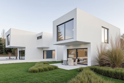 Poreč, okolica, Građevinsko zemljište s projektom za dvojni objekt, 12 km od mora