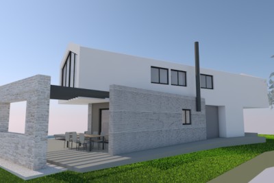 Poreč, Umgebung, Moderne Villa mit Pool in ruhiger Lage, 16 km vom Meer entfernt