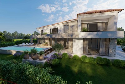 Poreč, okolica, Moderna luksuzna vila s pogledom na more, 12 km od mora