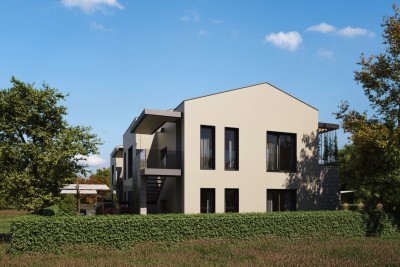 Poreč, okolica, Luksuzni stan na 1. katu s tri spavaće sobe i vrtom, 3 km od mora