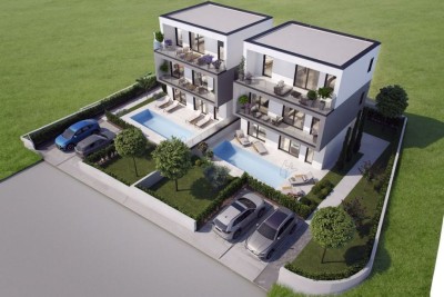 Poreč, dintorni, Casa doppia con vista panoramica sul mare