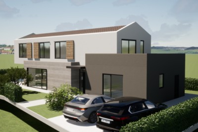 Poreč, okolí, Moderní vila s bazénem na klidné lokalitě, 16 km od moře