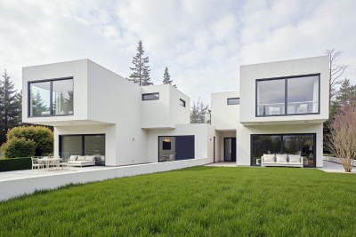 Poreč, okolí, stavební pozemek s projektem na dvojitý objekt, 12 km od moře