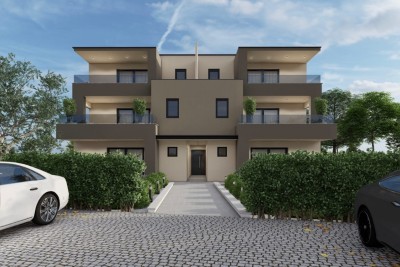 Poreč, dintorni, Lussuoso appartamento su due piani con vista mare, a 3 km dal mare.