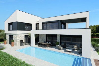 Poreč, dintorni, Villa di lusso con piscina e vista mare, a 5 km dal mare
